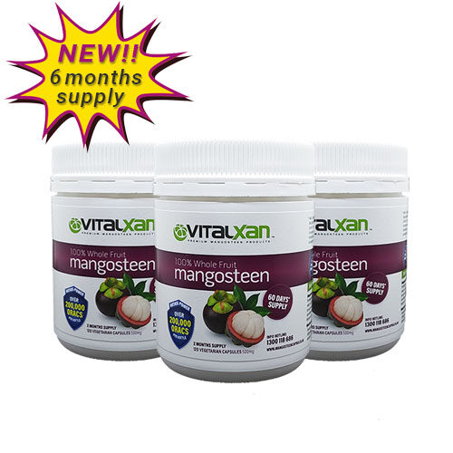 Mangosteen Capsules 3 Pack 6 Months Supply